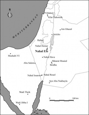 Figure 1. Location of the site within the southern Levant and other PPNB sites.